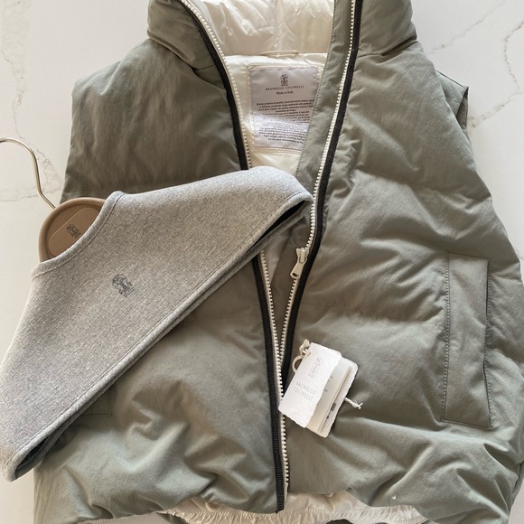 NWT BRUNELLO CUCINELLI Monili Trim Techno Crispy Canvas Puffer - Picture 8 of 8